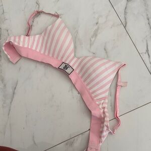 Victoria's Secret Pink & White Striped Push-Up Bra